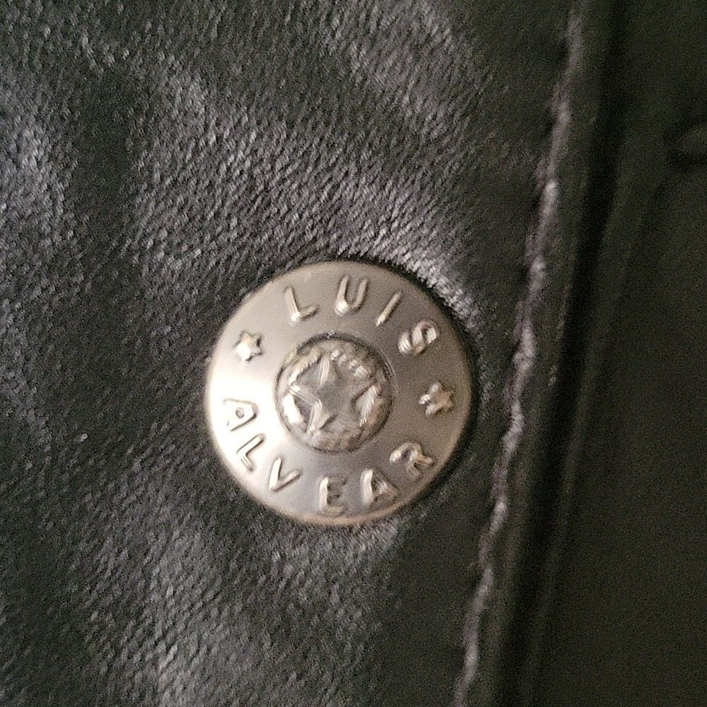 VTG Luis Alvear Womens P XS 80s  Leather Black Bomber Moto Biker Jacket Coat New - Picture 7 of 15